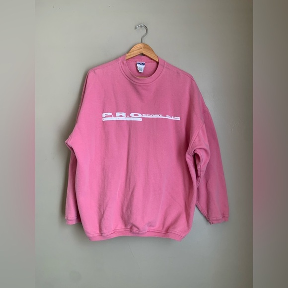 pro spirit sport club Other - Vintage 80’s 90 Pro Spirit Sport Club Sweatshirt Size L/XL Pink Oversized